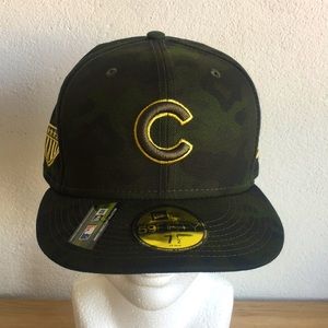 NEW Mens New Era Cubs Fitted Camo Armed Forces Baseball Hat Cap Size 7 1/2